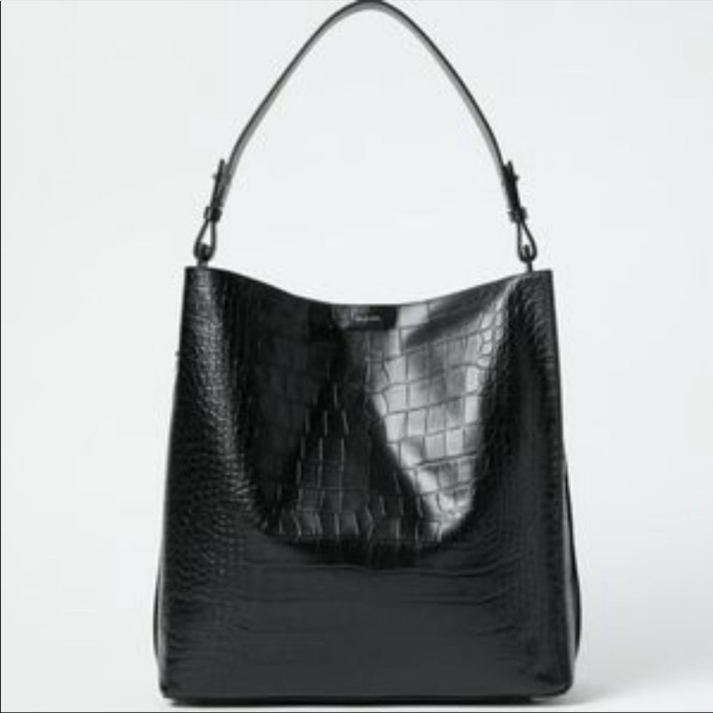 Allsaints polly croc leather tote PERFECT CONDITION